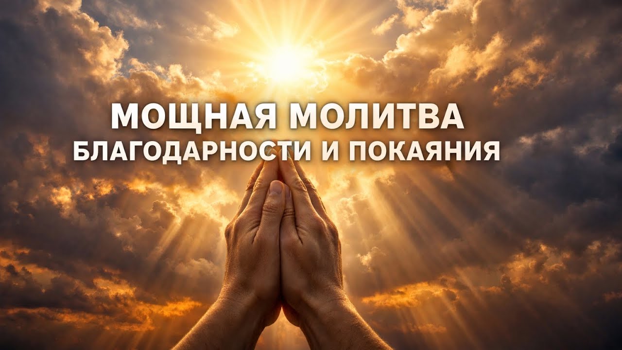 Мощная молитва благодарности и покаяния | Благословение семьи, здоровья и мира