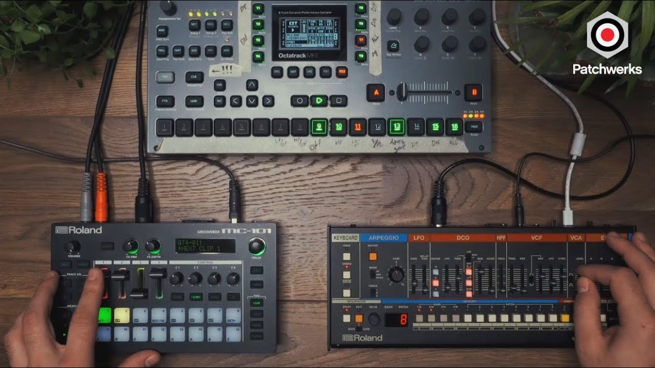 Roland MC-101, JU-06A, and Octatrack MK2 performance at Patchwerks