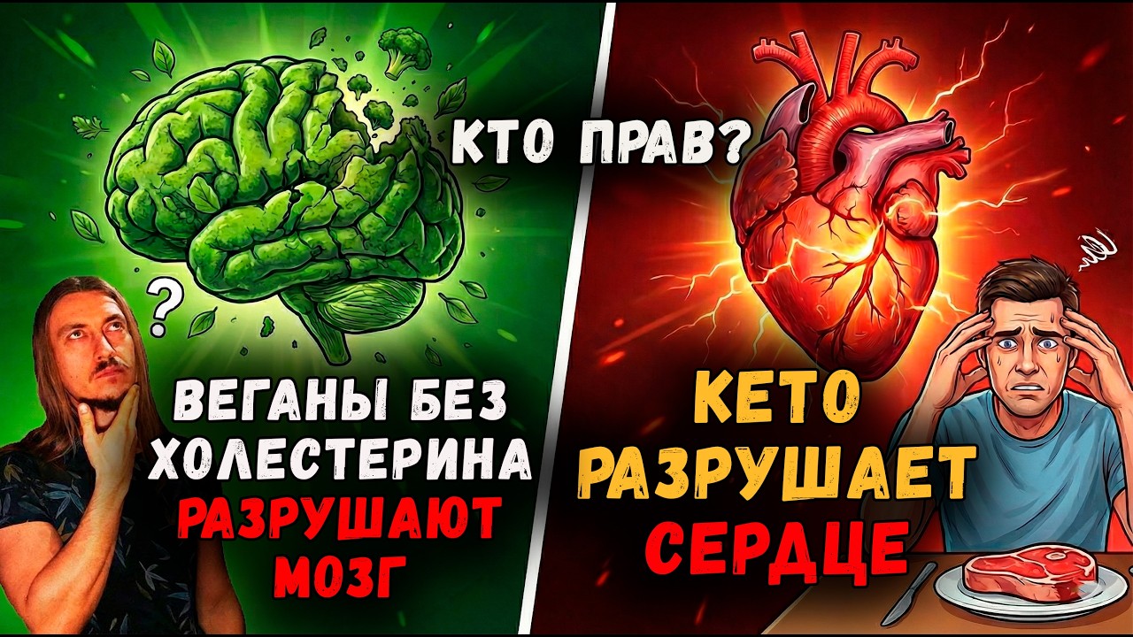 Веганы без холестерина разрушают мозг, кето — сердце. Кто прав?
