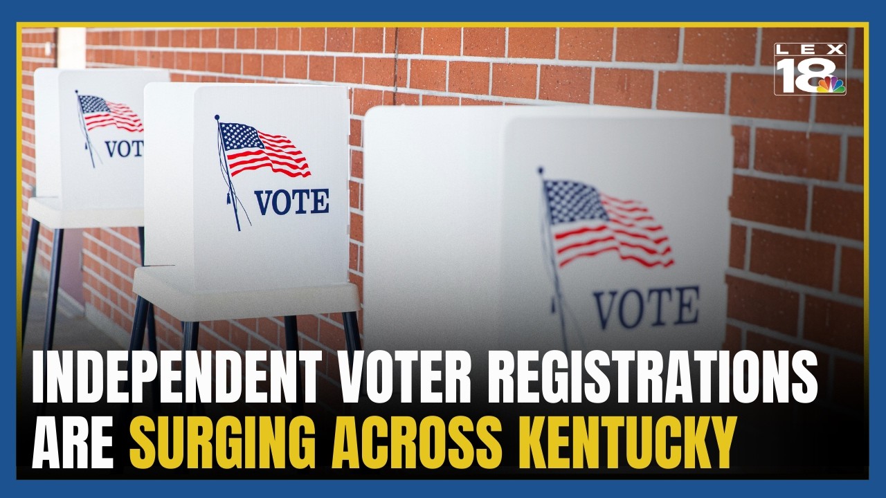 Independent voter registrations are surging in Fayette County and across Kentucky