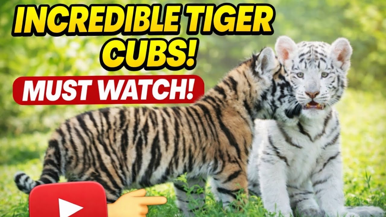 😱 Rare Tiger Cubs Moment | White & Orange Tiger Together 🐯❤️b