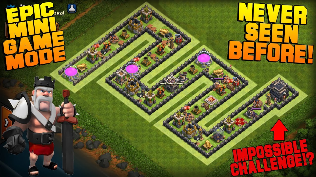 Clash of Clans | TH9 Mini Game Base | Snake | Epic Game Mode + Funny Fails [Friendly Battle 2016]