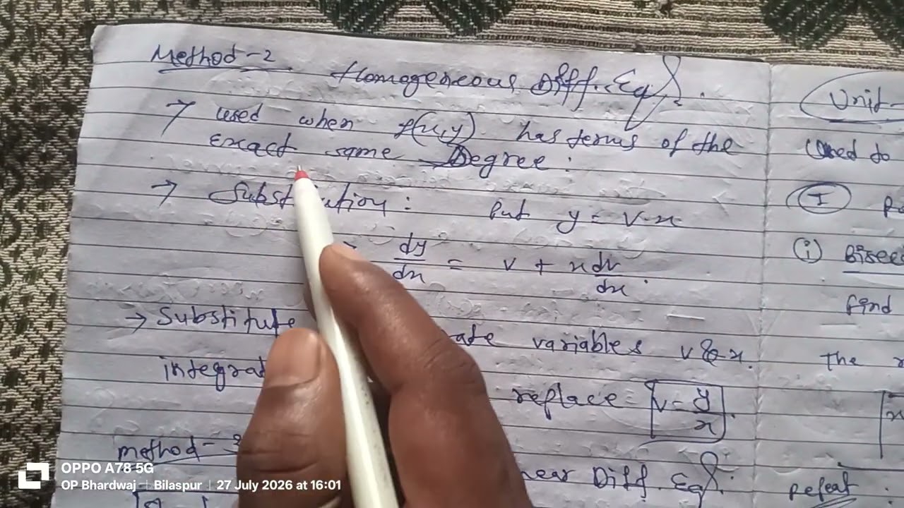 All Imp Concepts and Formulas Applied Maths II POLYTECHNIC SEMESTER II CSVTU