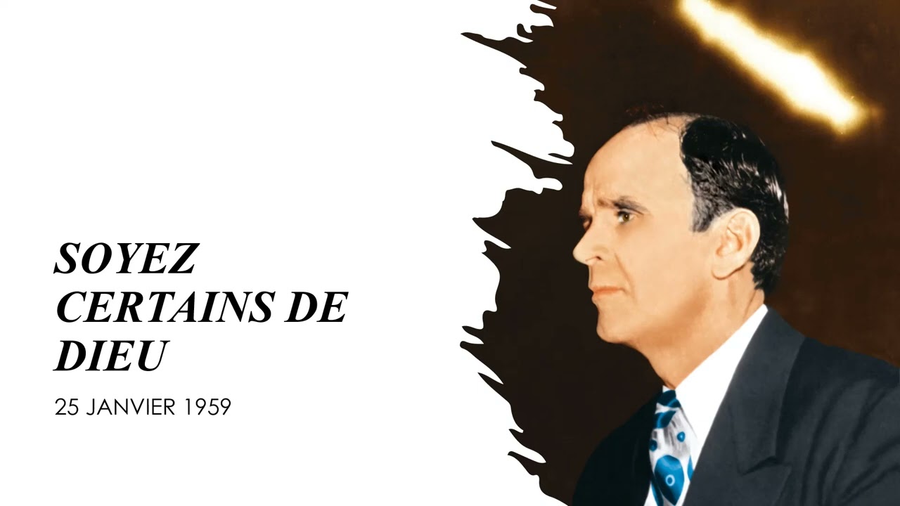 SOYEZ CERTAINS DE DIEU