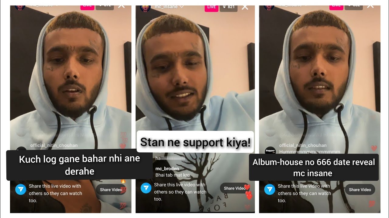 Album nikalne nhi de rahe hai-Mc Insane live/Talk about Mc Stan/album house no 666 dropping date!