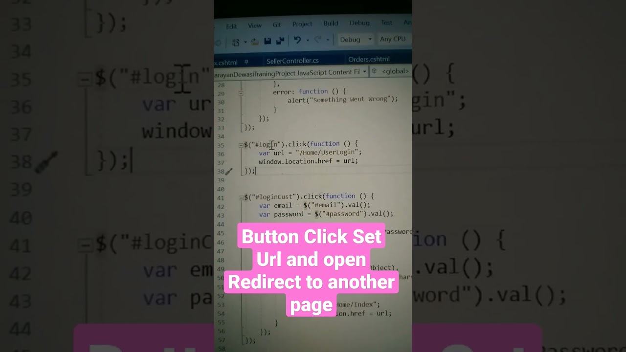 How to redirect another page using jquery #codewithND #jquery #ajax #codelover #csharp