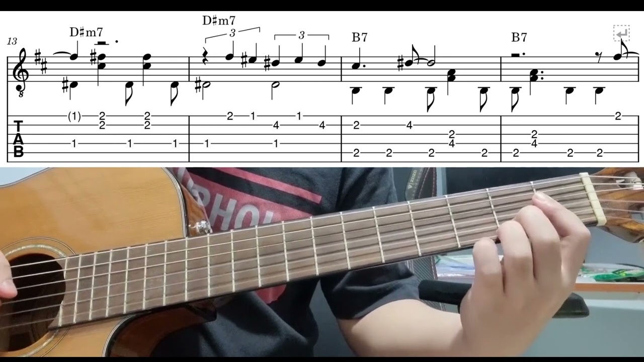 The Girl From Ipanema - Easy Fingerstyle Guitar Playthrough Tutorial Lesson With Tabs
