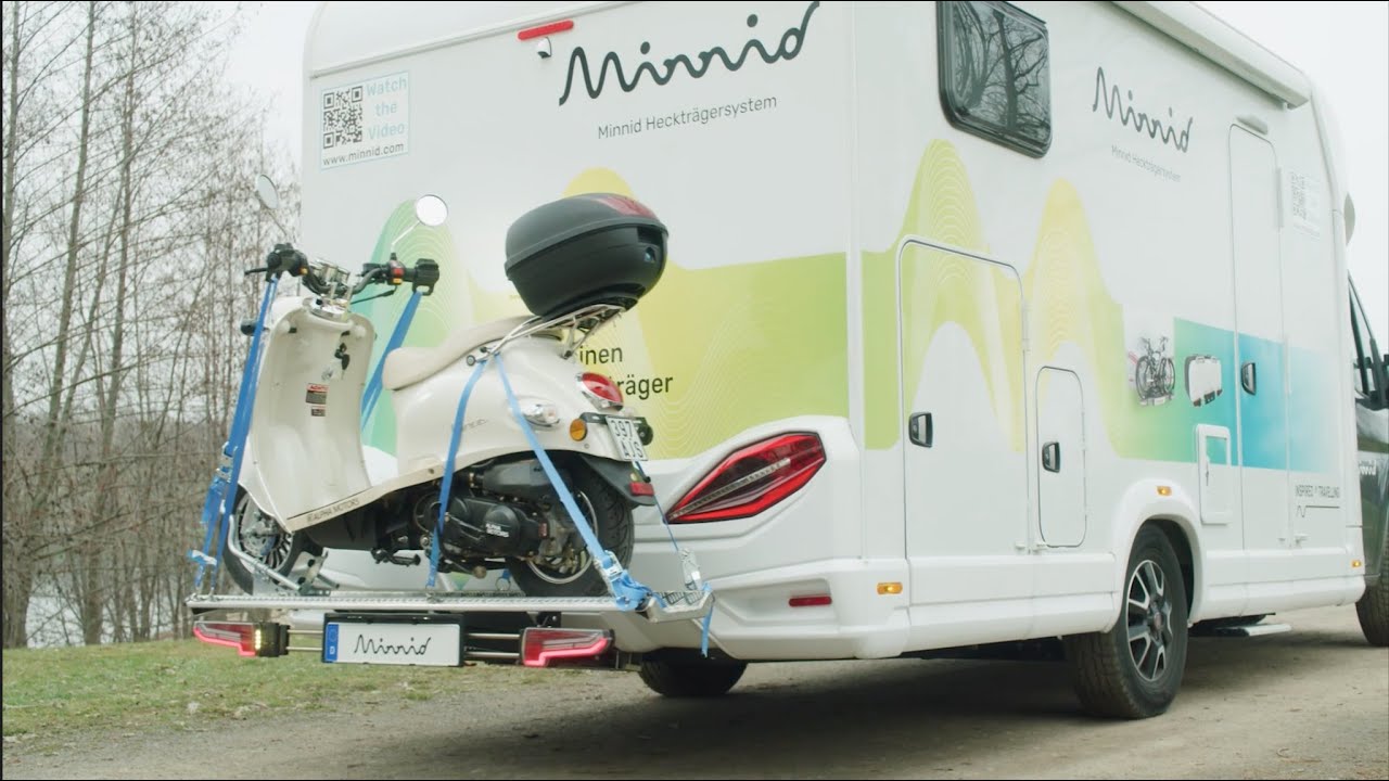 Produktvideo – Motorradträger e.carry MB von Minnid für Wohnmobile und Pkw