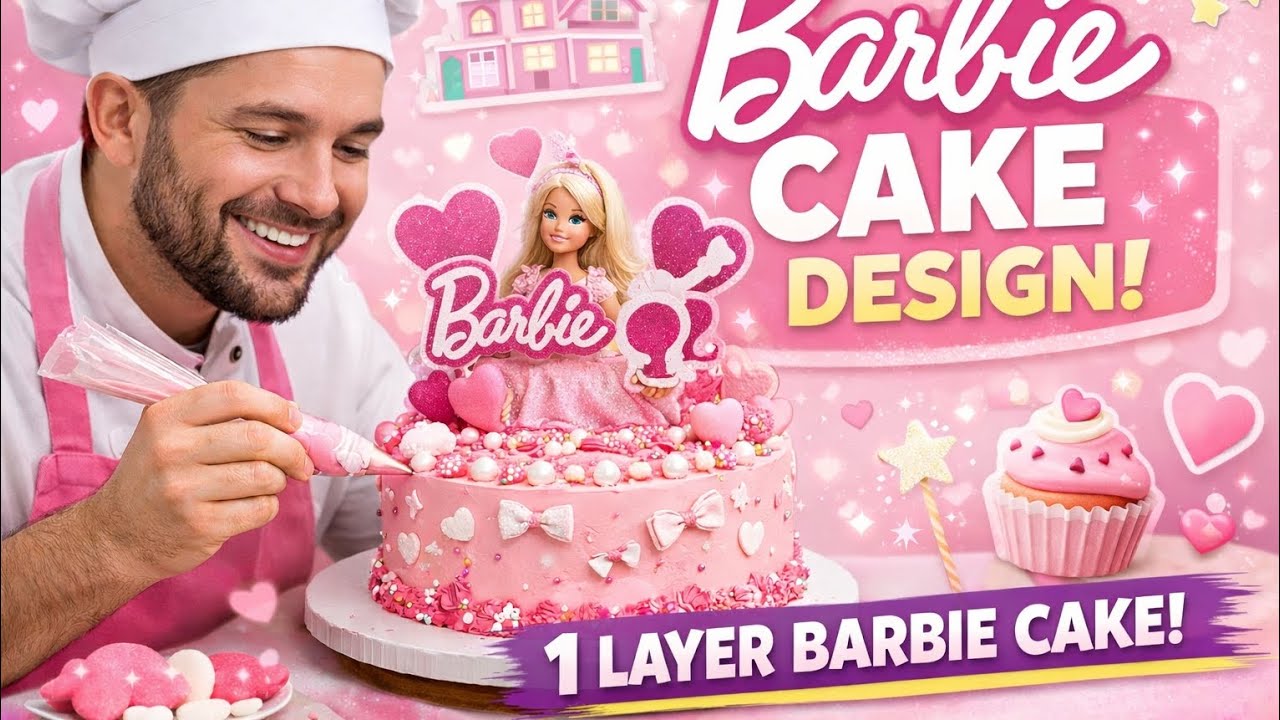 Easy Barbie Theme Cake Decorating Ideas | Perfect Barbie Cake Design for Girls🎀✨️. 