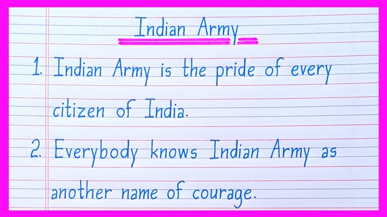 10 Lines On Indian Army in English | Essay On Indian Army | Indian Army Essay in English