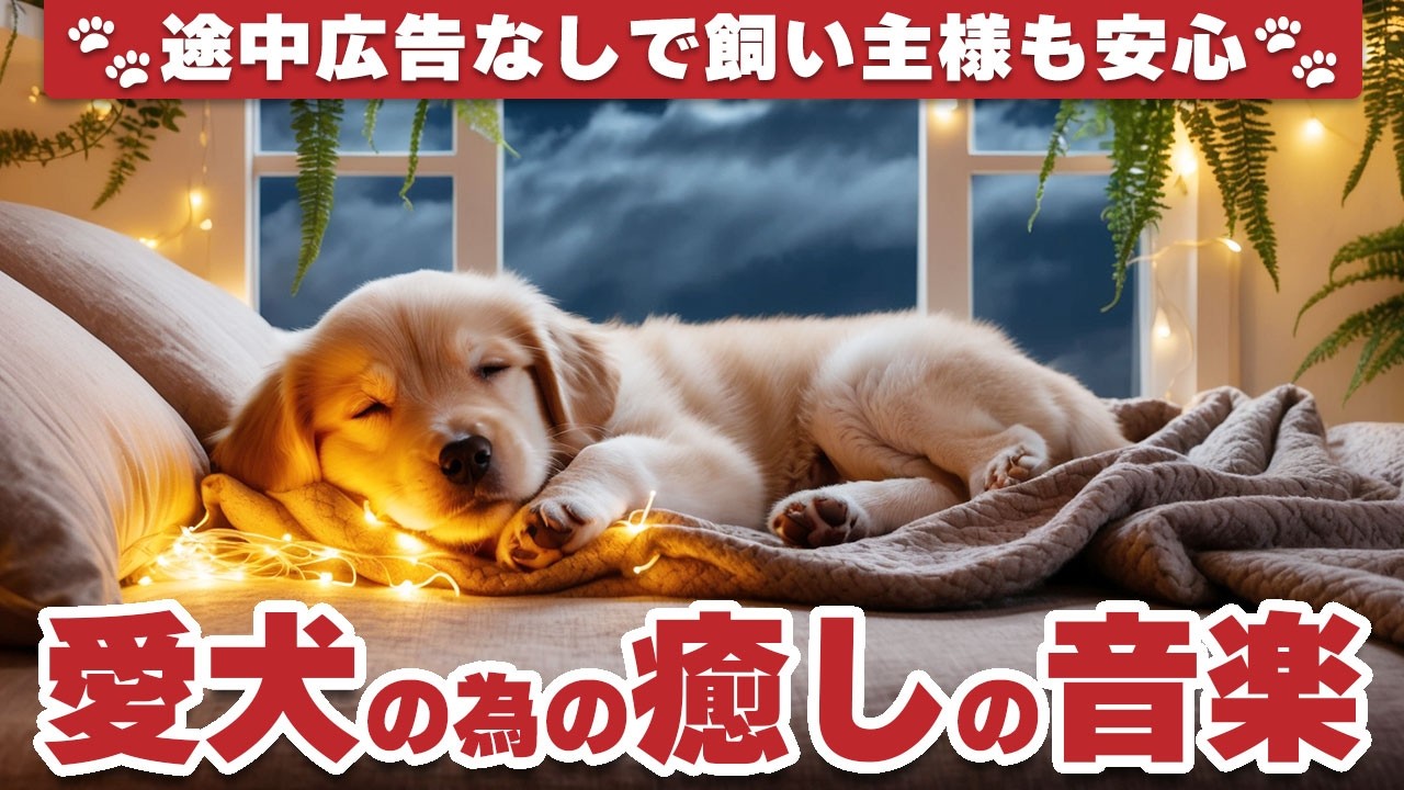 🐾留守番中の犬も安心！犬が落ち着くリラックス音楽🐾途中広告なしで長時間流せる犬用お留守番音楽🎶