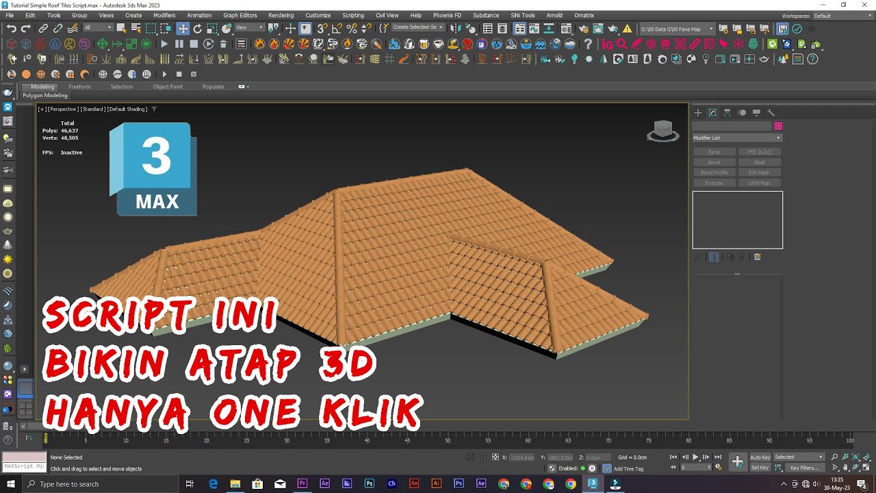 Tutorial Cara Simple Buat Roof Tiles dengan Script || Tutorial 3Ds Max
