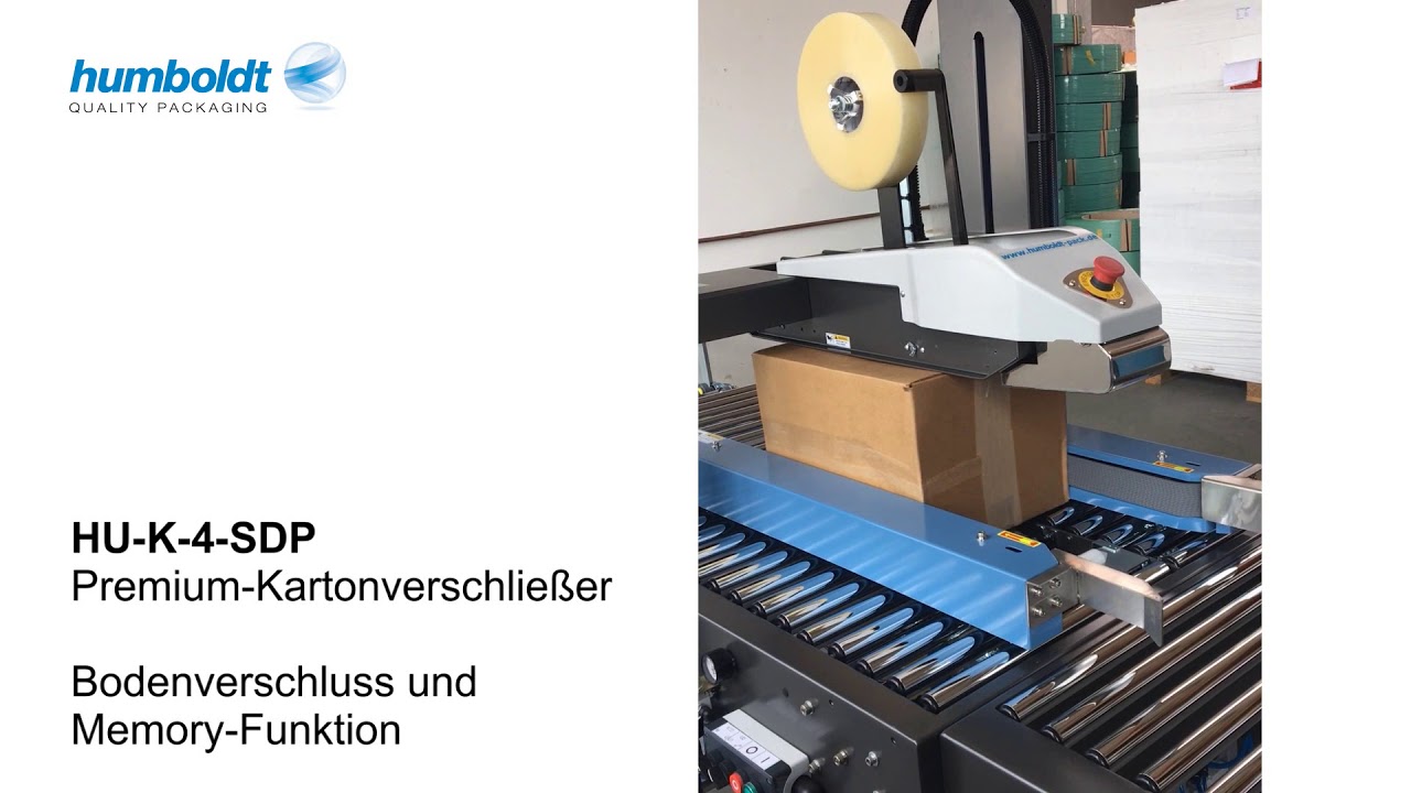 Kartonverschlie&szlig;er mit Bodenverschluss und Memoryfunktion Modell HU-K-4-SDP Premium von Humboldt