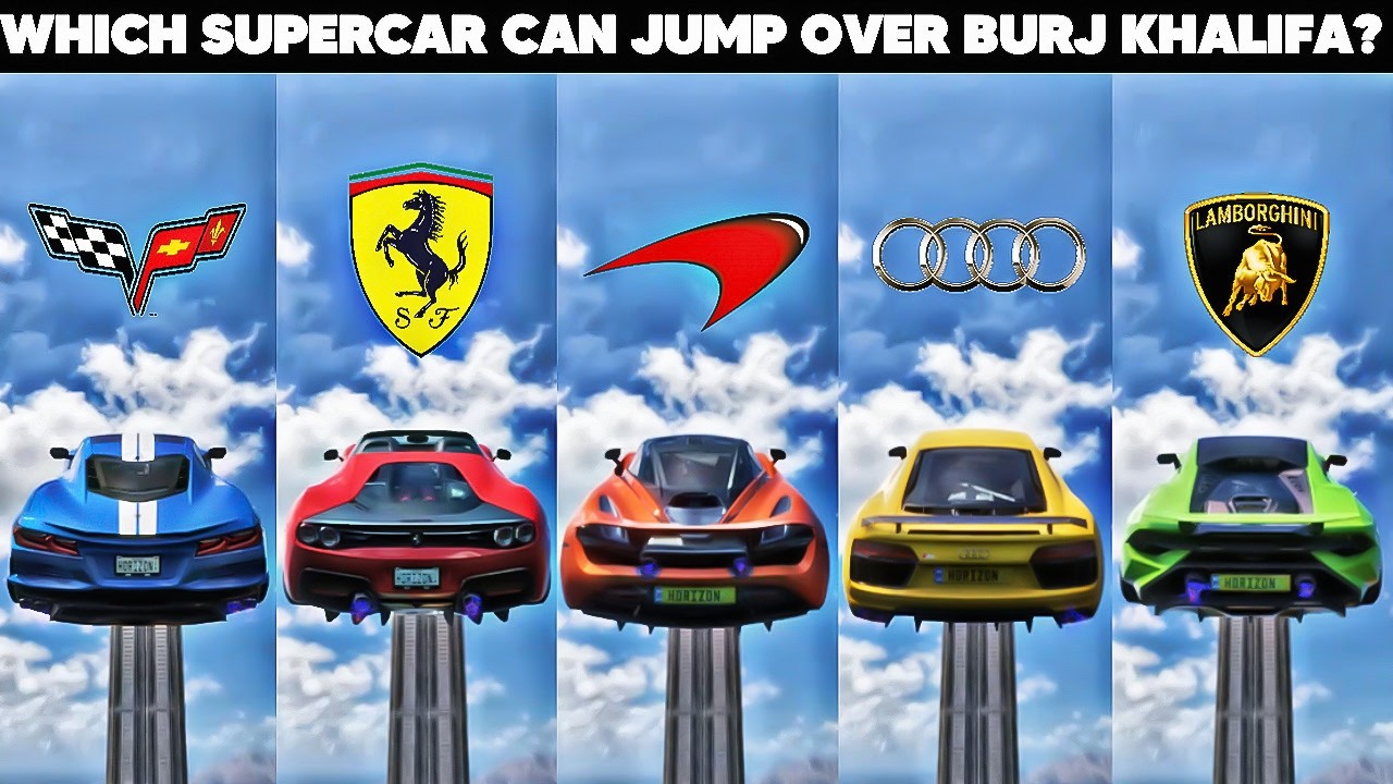 Supercars Vs Burj Khalifa: INSANE Jump Challenge in Forza Horizon 5!