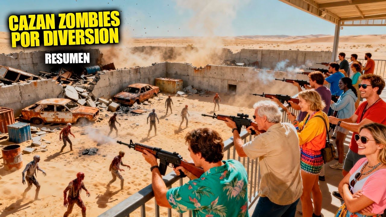 DESPUES DE UN  APOCALIPSIS UN PARQUE PERMITE CAZAR ZOMBIES PARA ENTRETENERTE | resumen EN MINUTOS