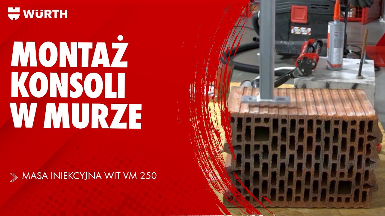 Montaż konsoli w murze: Masa Iniekcyjna WIT VM 250