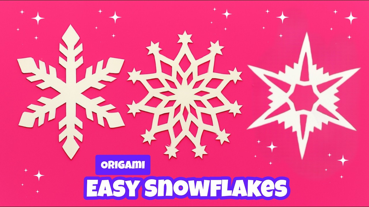 Easy Origami Snowflakes ❄️ | DIY Paper Snowflake Ideas for Christmas Decorations