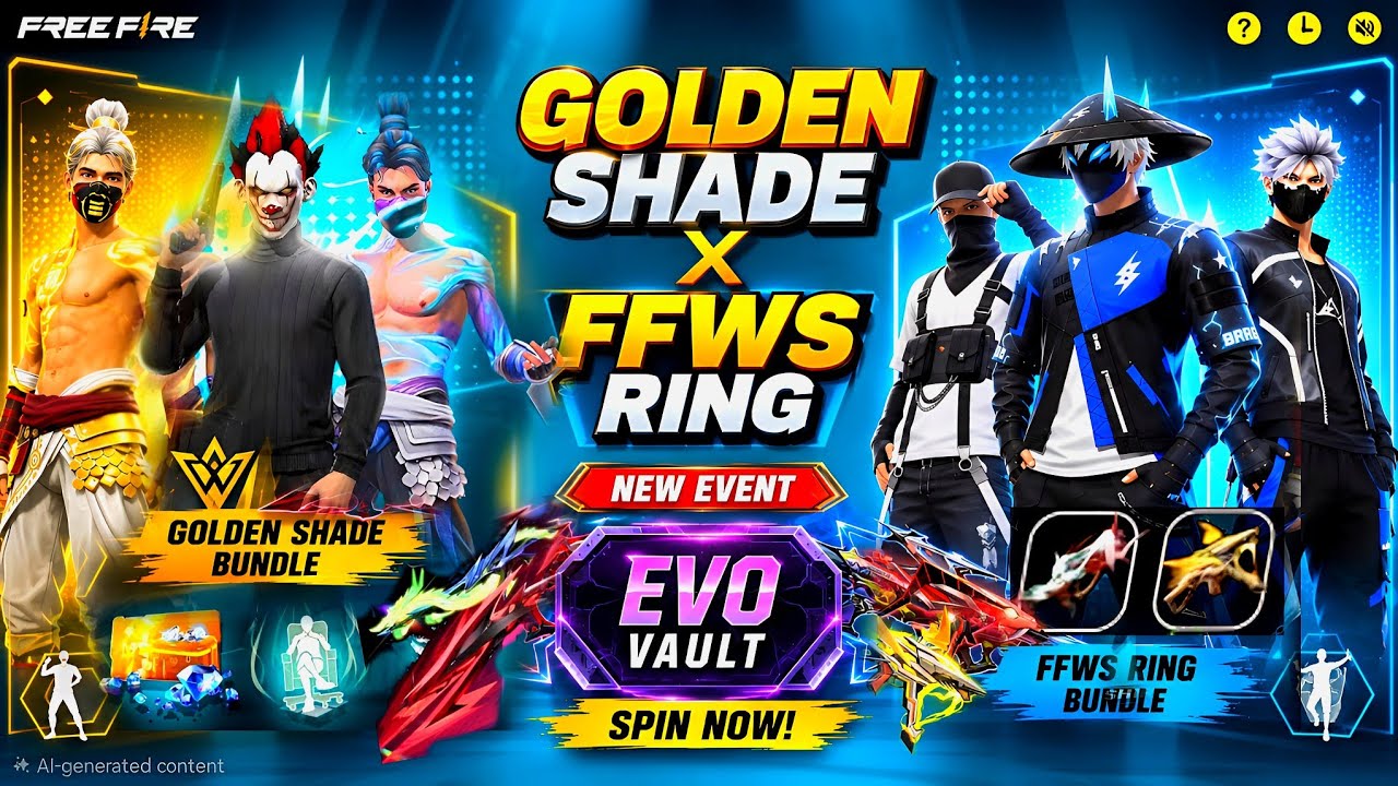 Golden Shade Return, Next Evo Vault| Upcoming Events In Free Fire😍|Free Fire New Event |FF New Event