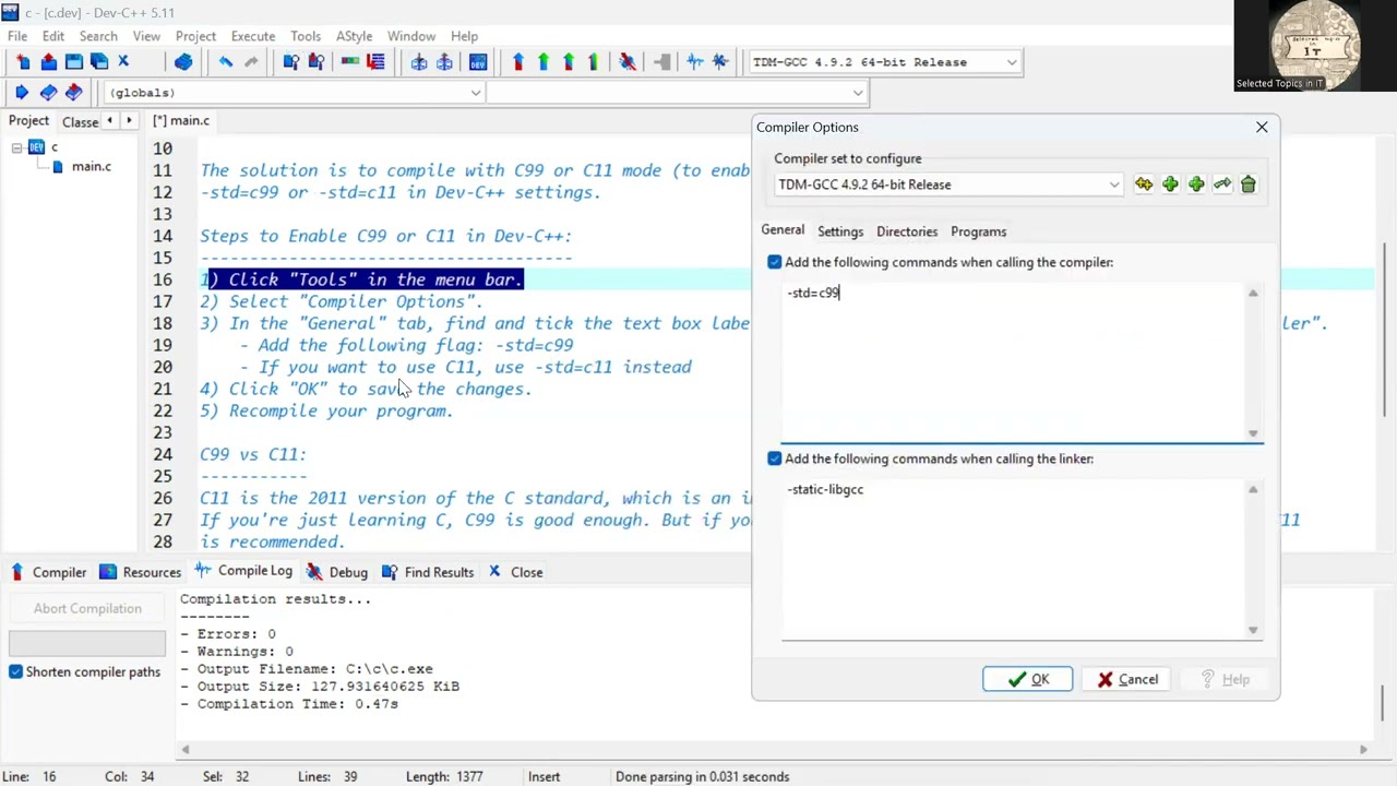 C 28: Dev-C++ 