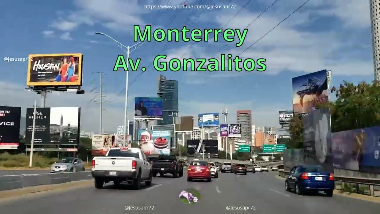 Recorrido por la Zona Metropolitana de Monterrey - de Av. Alfonso Reyes a Av. Manuel L. Barragán