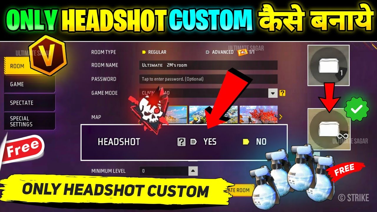 Headshot Custom Kaise Banaen || How To Create Only Headshot Custom || Custom Kaise Banate Hain