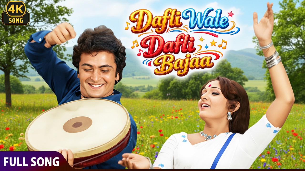 Dafli Wale Dafli Baja ❤ | Sargam | Lata Mangeshkar, Mohammed Rafi | Rishi Kapoor, Jaya Prada | 4K