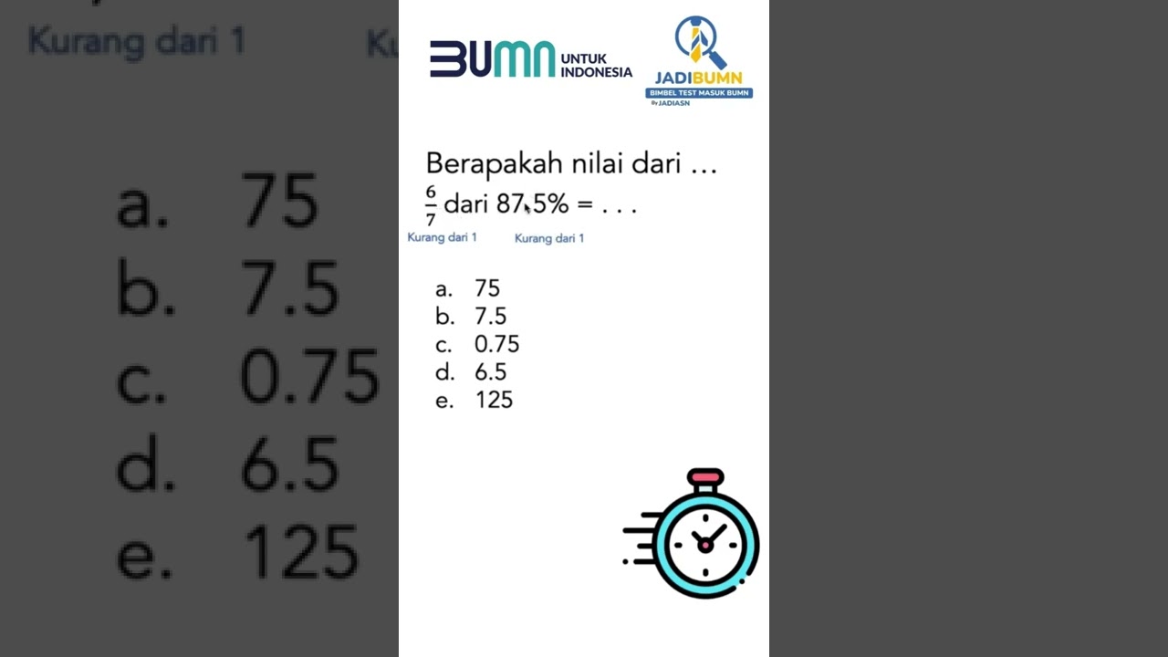 CUKUP 3 DETIK UNTUK MENJAWB SOAL TES TKD BUMN 