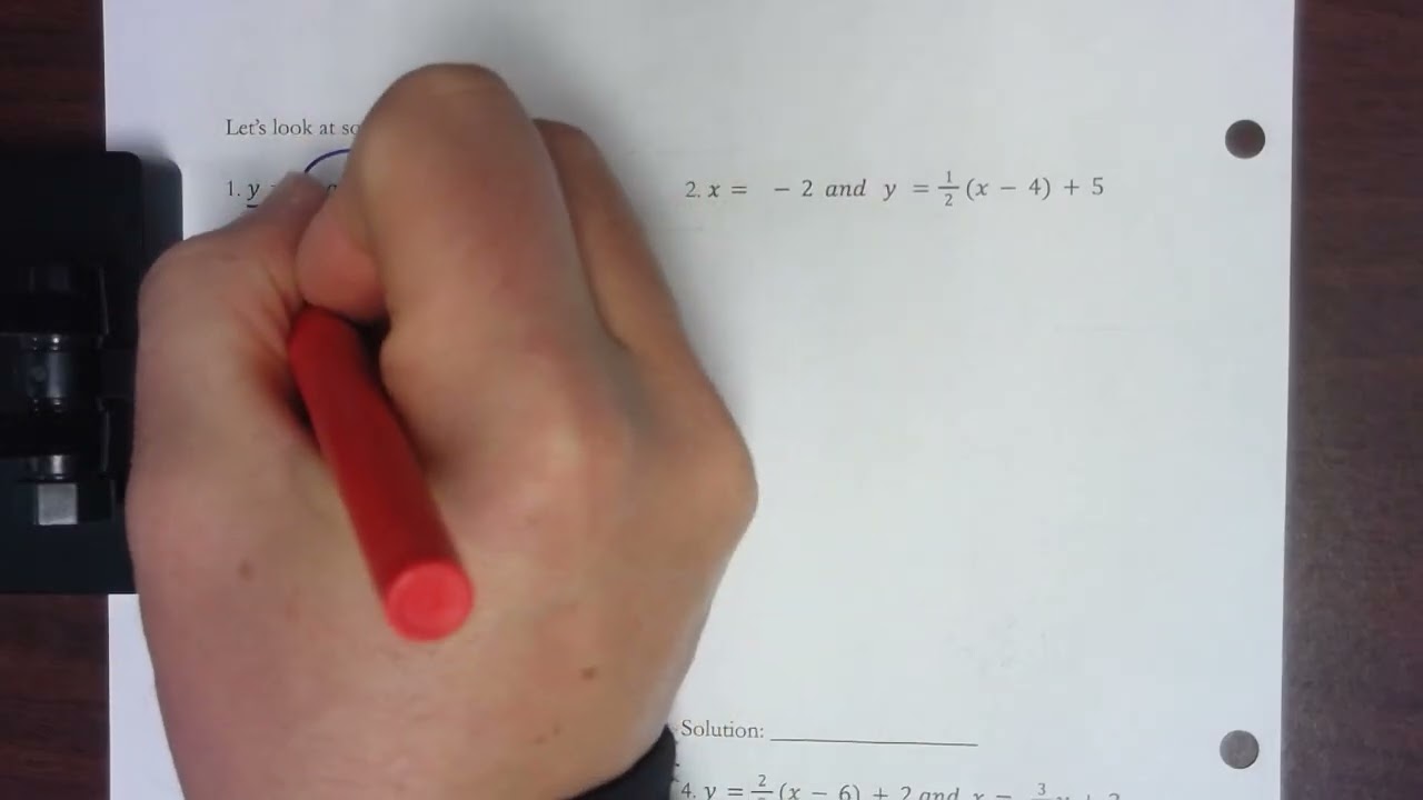 5.1 - Solving Systems with Substitution