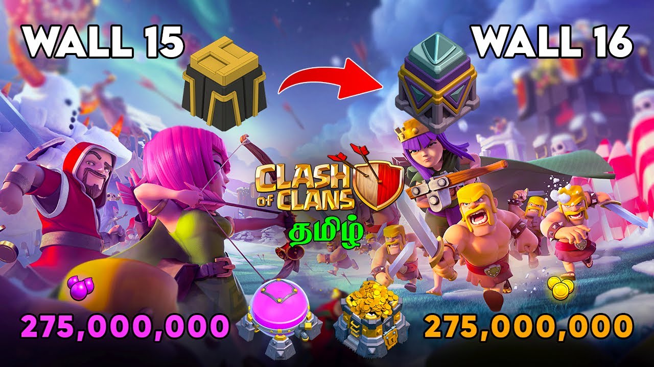 LEVEL 15 to 16 WALL 💰🚀 Half-Price Upgrades! Hammer Jam is INSANE! Clash of Clans Tamil