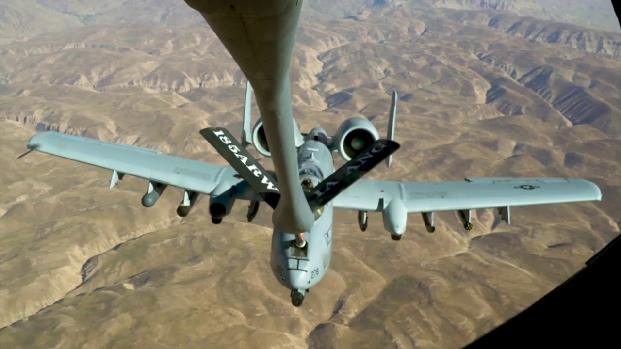 Al Udeid Tankers Refueling A-10s