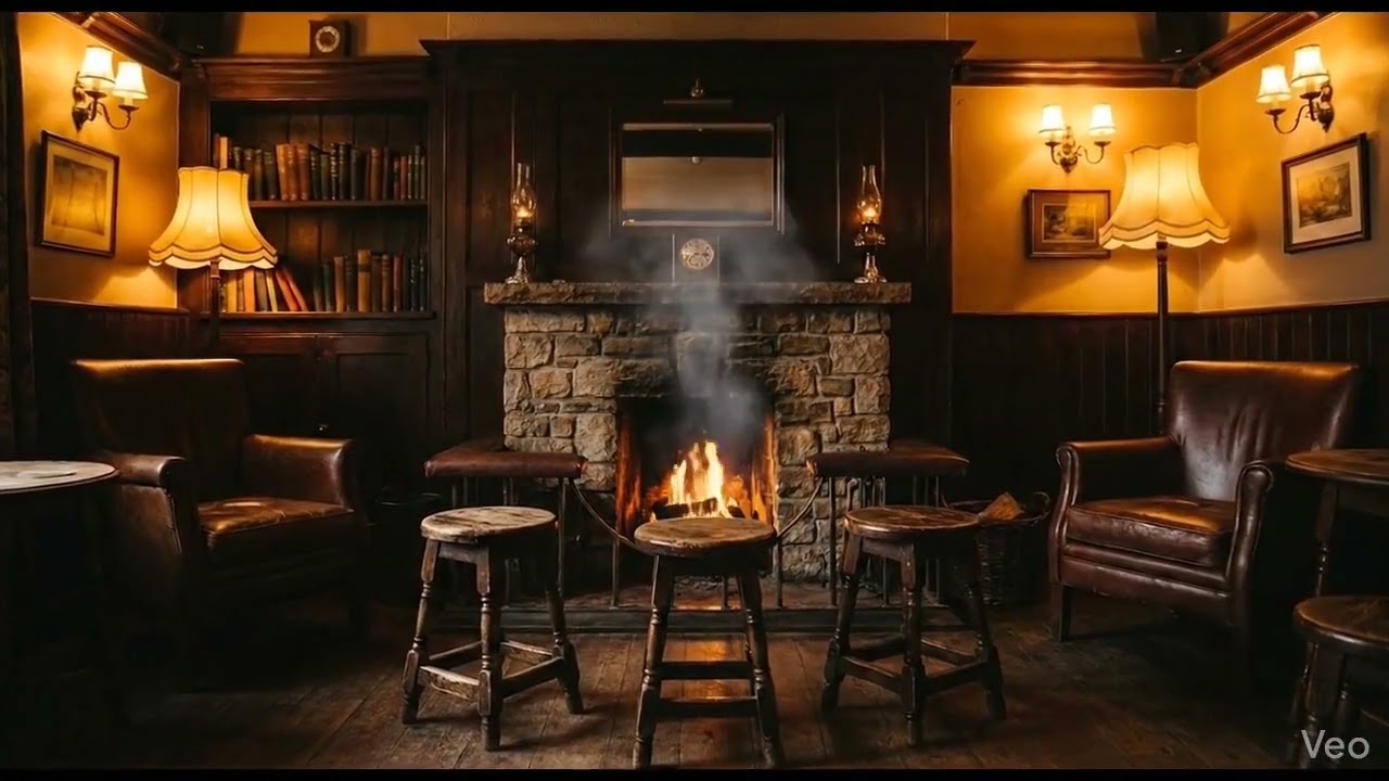 Late Night Jazz & Fireplace 🔥 Cozy Pub Atmosphere