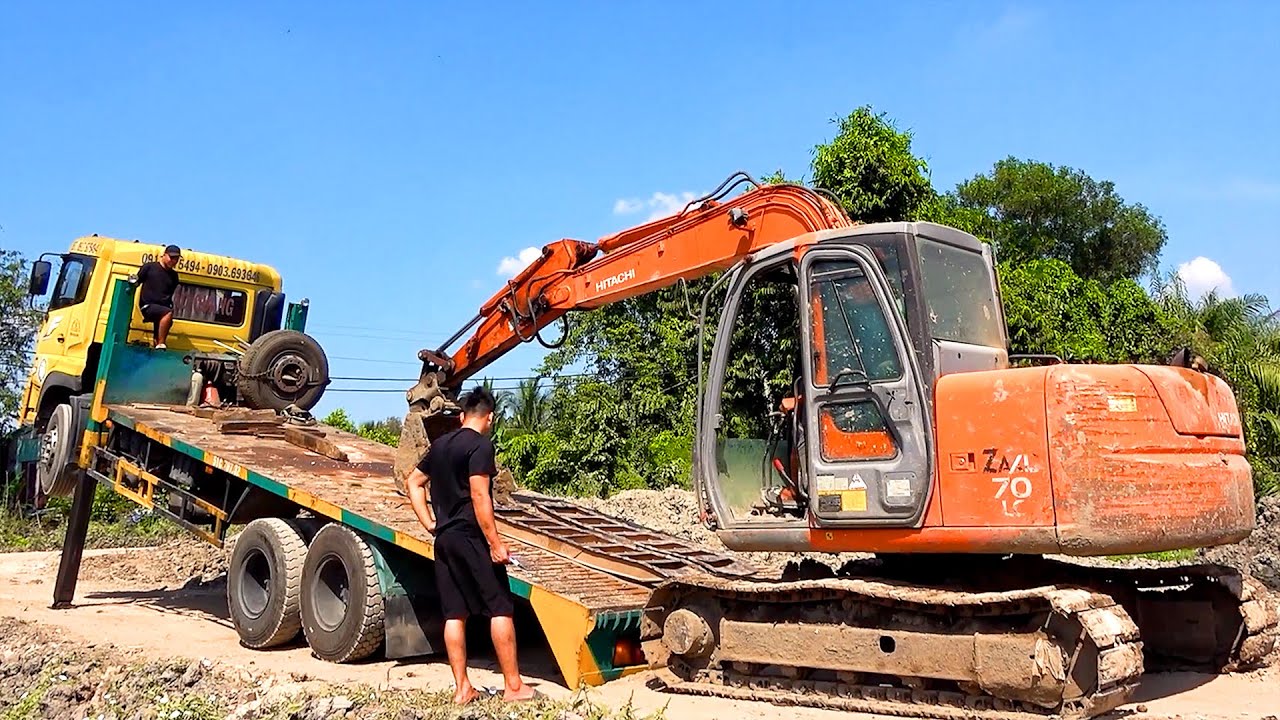 Những sự cố khi máy xúc làm việc mắc phải ngoài đồng - Construction Excavator #654