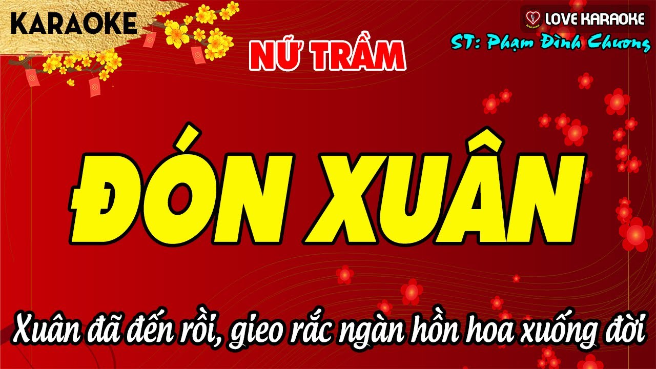 Karaoke Đón Xuân Tone Nữ Trầm | Love Karaoke