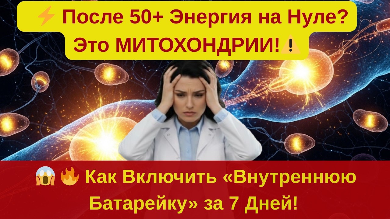 👌🔥 Секрет Молодости После 50: Митохондрии, Которые Воруют Вашу Энергию (И Как Их Перезапустить!)