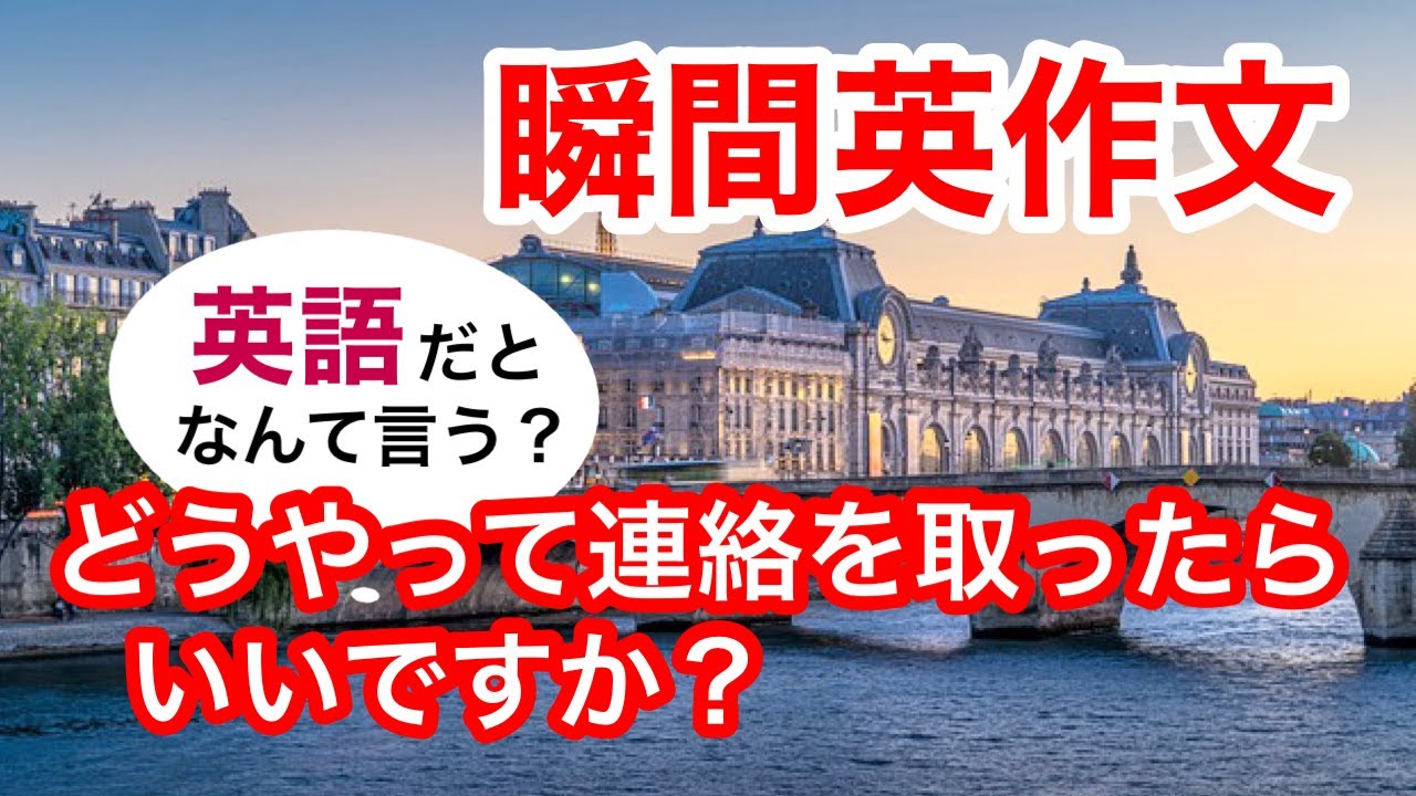 瞬間英作文256　英会話「どうやって連絡を取ったらいいですか？」英語リスニング聞き流し
