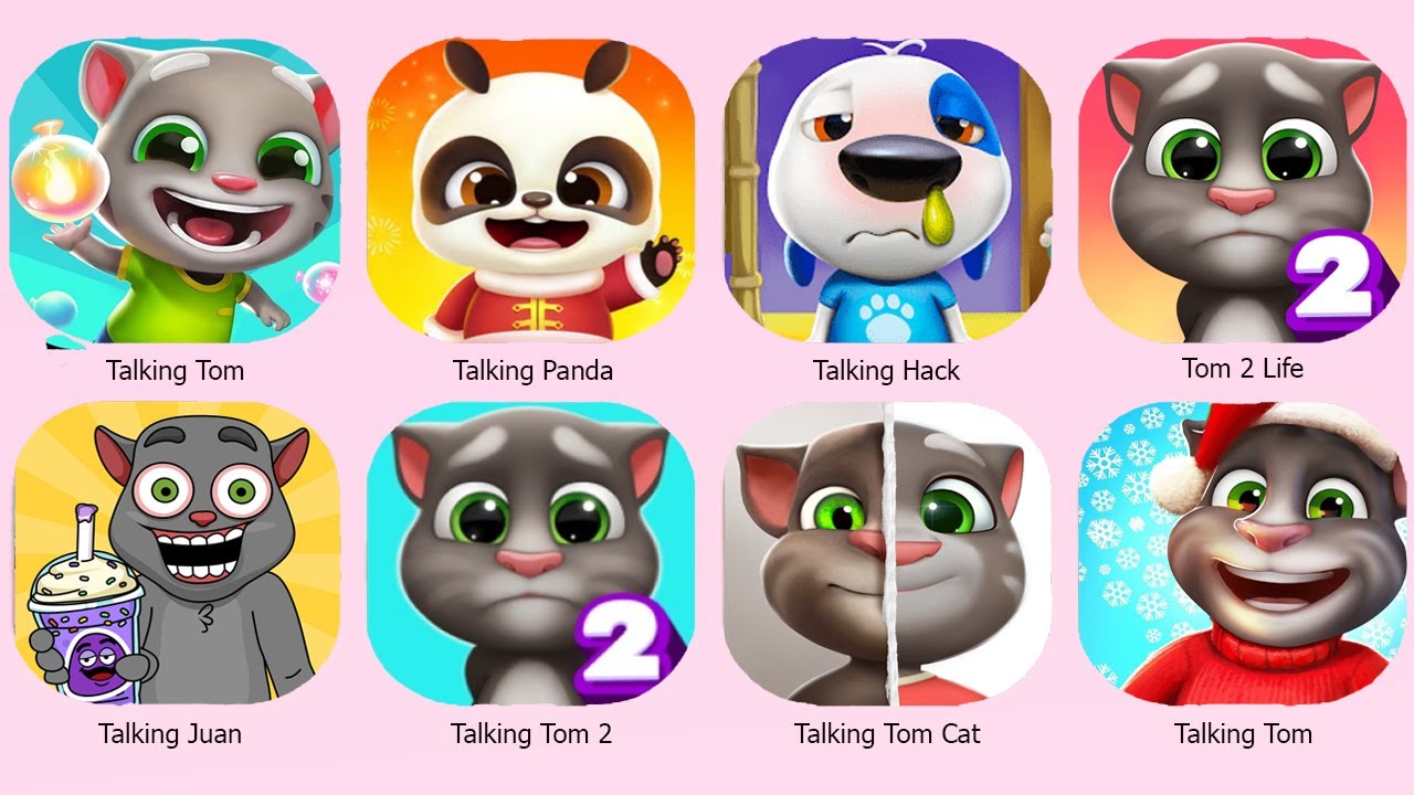 Talking Tom 1+2+3,Tom 2 life,Talking Panda,Tom Cat 2025,Talking Juan,My Talking Hack,Tom Run 😘😘