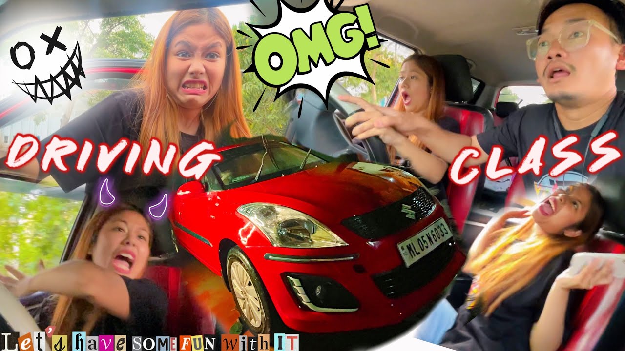 Driving Class 😂 @rainarajkumari2000