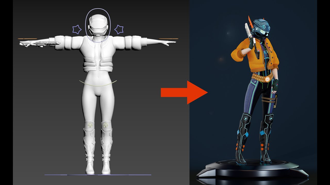 How I made My 3D Police Officer Project-Time-lapse