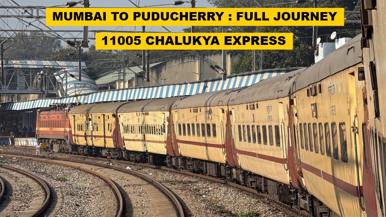 Mumbai To Puducherry : Full Journey : 11005 Dadar - Puducherry Chalukya Express