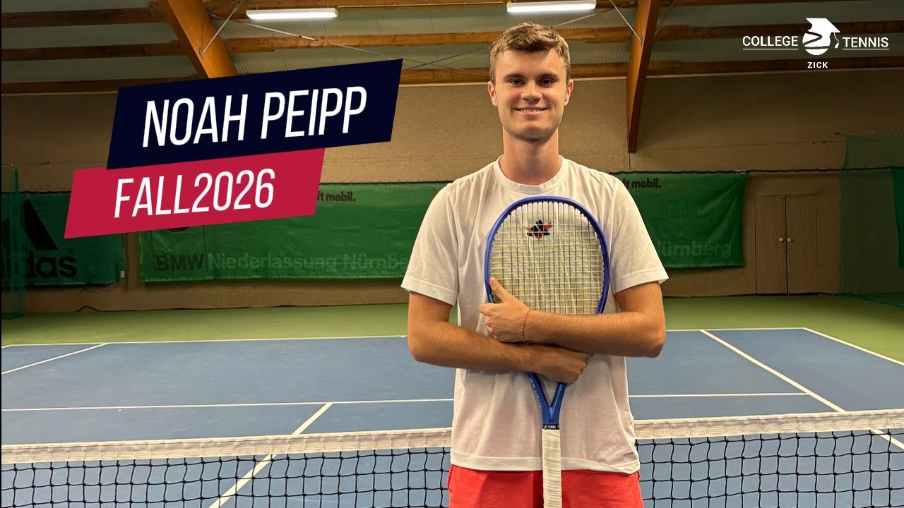 Noah Peipp (Fall 2026) | Multiple Wins vs Top 100 in Germany | Current 280 in Men’s (Est. UTR 11.7)