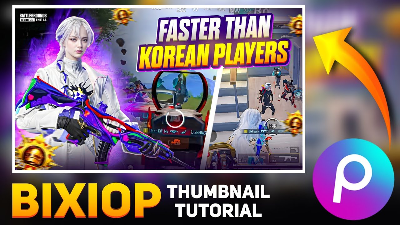 @TheBixiOP 🔥 Viral Thumbnail Tutorial (Same to same) #bgmi #thumbnail 