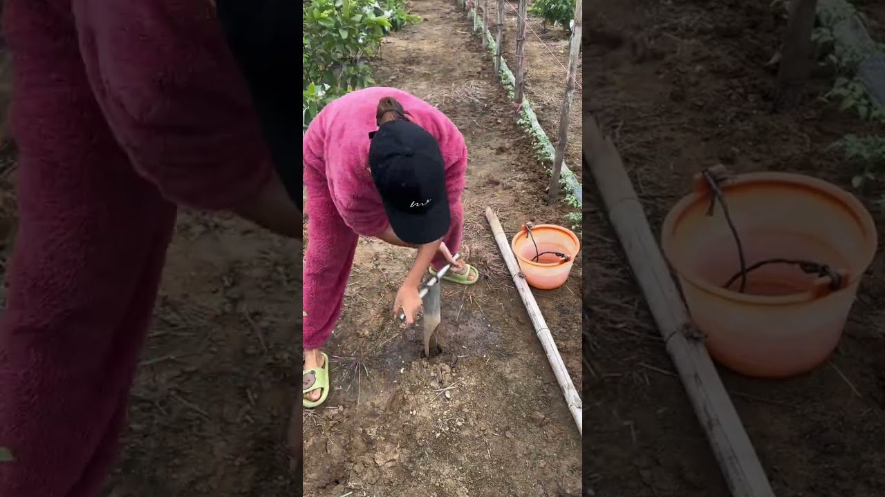 Creating a small water pipe channel with careful planning. 
