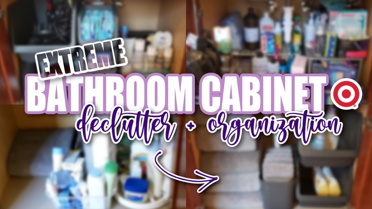 BATHROOM CABINET EXTREME DECLUTTER | DISASTER CABINET | BUDGET ORGANIZATION