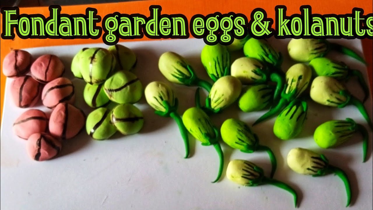 How to make garden egg and kolanut with fondant