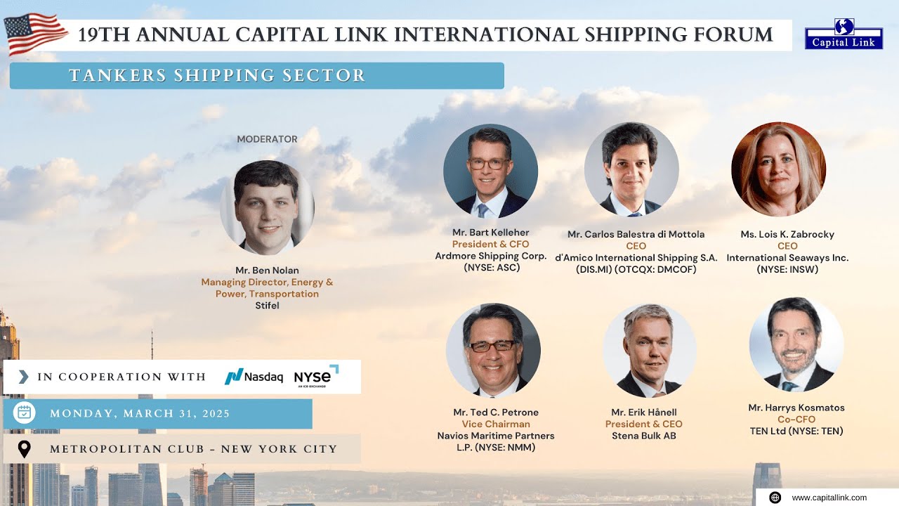 2025 19th Annual International Shipping Forum | Tankers Shipping Sector