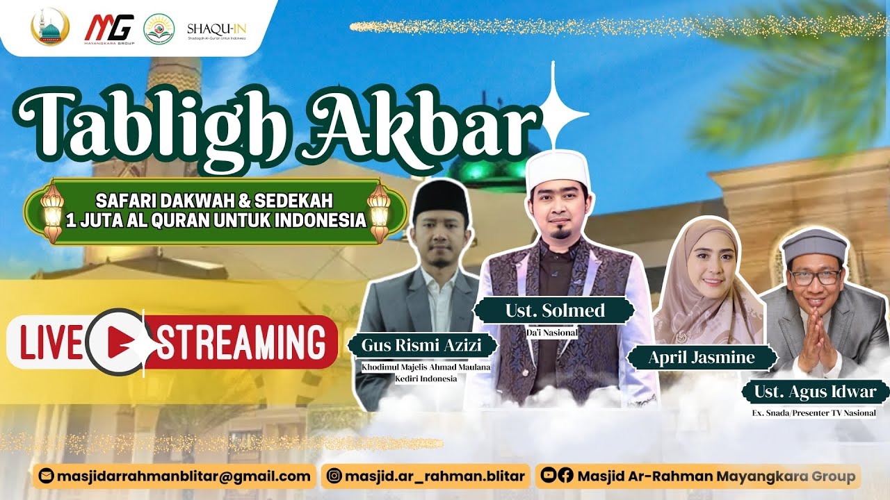TABLIGH AKBAR || SAFARI DAKWAH & SEDEKAH 1 JUTA AL QURAN UNTUK INDONESIA