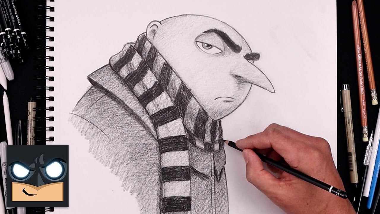 How To Draw Gru | Beginner Pencil Sketch Tutorial (Step-by-Step)