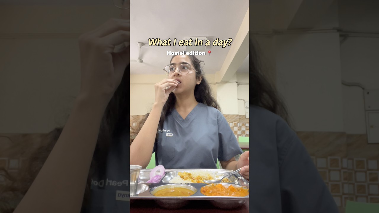 What I eat in a day! Government hostel mess edition🍛🍌AIIMS mess BILL?💵 #trending #neet #viral