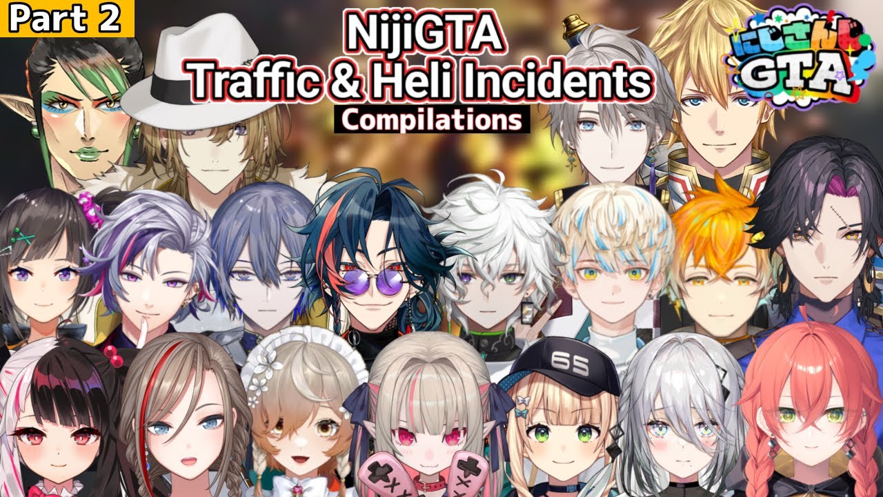 [Eng Sub] NijiGTA Traffic and Heli Incidents Compilation - Part 2 (Niji_JP/EN)