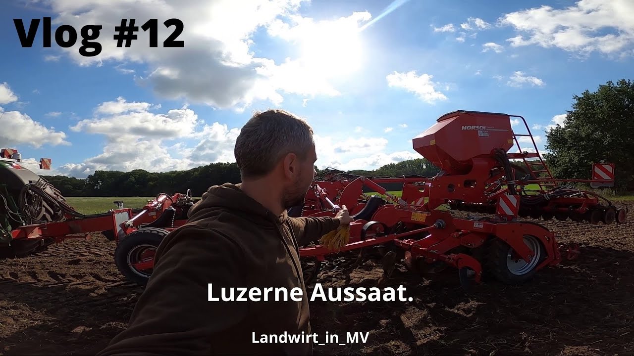 Vlog #13 Luzerne Aussaat mit John Deere 8400R und Pronto TD